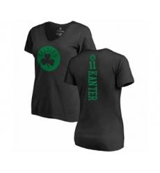Basketball Women's Boston Celtics #11 Enes Kanter Black One Color Backer Slim-Fit V-Neck T-Shirt