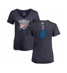 Basketball Women's Oklahoma City Thunder #3 Chris Paul Navy Blue Backer T-Shirt