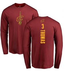 NBA Nike Cleveland Cavaliers #3 George Hill Maroon Backer Long Sleeve T-Shirt
