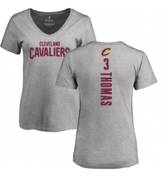 NBA Women's Nike Cleveland Cavaliers #3 George Hill Ash Backer T-Shirt