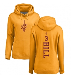 NBA Women's Nike Cleveland Cavaliers #3 George Hill Gold One Color Backer Pullover Hoodie