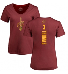NBA Women's Nike Cleveland Cavaliers #3 George Hill Maroon Backer T-Shirt