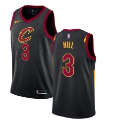 Women's Nike Cleveland Cavaliers #3 George Hill Swingman Black NBA Jersey Statement Edition