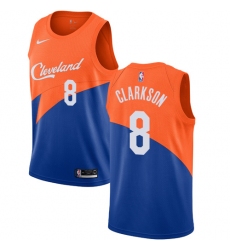 Youth Nike Cleveland Cavaliers #8 Jordan Clarkson Swingman Blue NBA Jersey - City Edition