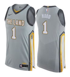 Men's Nike Cleveland Cavaliers #1 Rodney Hood Authentic Gray NBA Jersey - City Edition