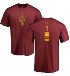 NBA Nike Cleveland Cavaliers #1 Rodney Hood Maroon Backer T-Shirt