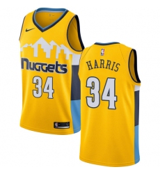 Women's Nike Denver Nuggets #34 Devin Harris Swingman Gold Alternate NBA Jersey Statement Edition