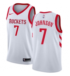Men's Nike Houston Rockets #7 Joe Johnson Authentic White NBA Jersey - Association Edition