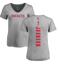 NBA Women's Nike Houston Rockets #7 Joe Johnson Ash Backer T-Shirt