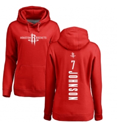 NBA Women's Nike Houston Rockets #7 Joe Johnson Red Backer Pullover Hoodie