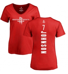 NBA Women's Nike Houston Rockets #7 Joe Johnson Red Backer T-Shirt