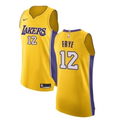 Youth Nike Los Angeles Lakers #12 Channing Frye Authentic Gold Home NBA Jersey - Icon Edition