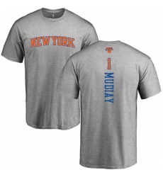 NBA Nike New York Knicks #1 Emmanuel Mudiay Ash Backer T-Shirt