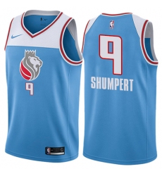 Men's Nike Sacramento Kings #9 Iman Shumpert Swingman Blue NBA Jersey - City Edition