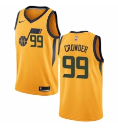Youth Nike Utah Jazz #99 Jae Crowder Swingman Gold NBA Jersey Statement Edition
