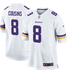 Men's Nike Minnesota Vikings #8 Kirk Cousins Game White NFL Jersey