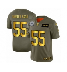Men's Dallas Cowboys #55 Leighton Vander Esch Limited Olive Gold 2019 Salute to Service Football Jersey