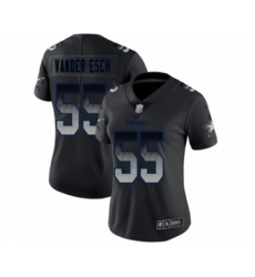 Women's Dallas Cowboys #55 Leighton Vander Esch Black Smoke Fashion Limited Player Football Jersey