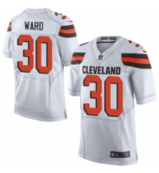 Men's Nike Cleveland Browns #30 Denzel Ward Elite White NFL Jersey