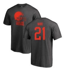 NFL Nike Cleveland Browns #21 Denzel Ward Ash One Color T-Shirt