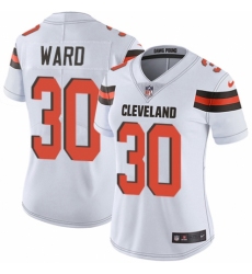 Women's Nike Cleveland Browns #30 Denzel Ward White Vapor Untouchable Elite Player NFL Jersey