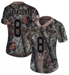 Women's Nike Baltimore Ravens #8 Lamar Jackson Limited Camo Salute to Service NFL Jersey