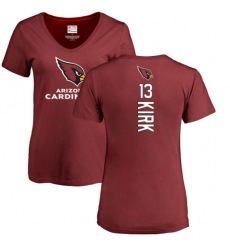 NFL Women's Nike Arizona Cardinals #13 Christian Kirk Maroon Backer T-Shirt