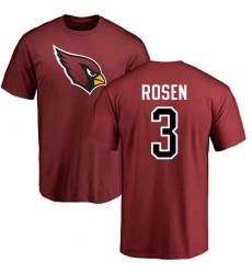 NFL Nike Arizona Cardinals #3 Josh Rosen Maroon Name & Number Logo Personalized T-Shirt