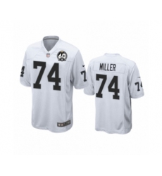 Youth Oakland Raiders #74 Kolton Miller Game 60th Anniversary White Football Jersey