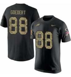 Nike Philadelphia Eagles #88 Dallas Goedert Black Camo Salute to Service T-Shirt