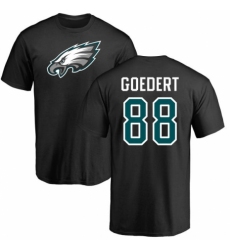 Nike Philadelphia Eagles #88 Dallas Goedert Black Name & Number Logo T-Shirt