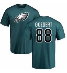 Nike Philadelphia Eagles #88 Dallas Goedert Green Name & Number Logo T-Shirt