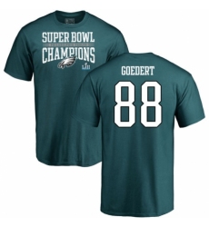 Nike Philadelphia Eagles #88 Dallas Goedert Green Super Bowl LII Champions T-Shirt