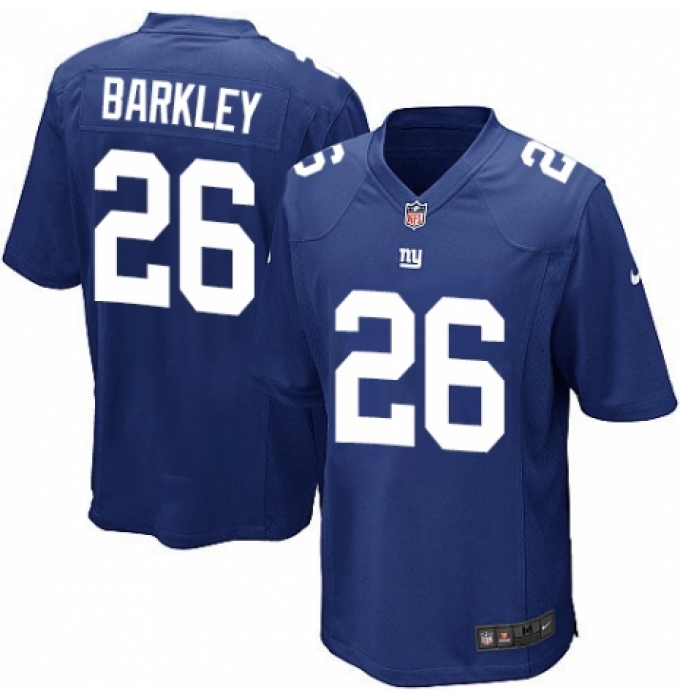 Men's Nike New York Giants #26 Saquon Barkley Game Royal Blue Team Color NFL Jersey