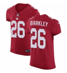 Men's Nike New York Giants #26 Saquon Barkley Red Alternate Vapor Untouchable Elite Player NFL Jersey