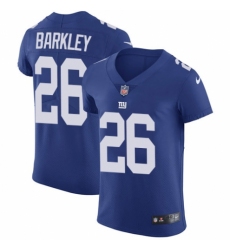 Men's Nike New York Giants #26 Saquon Barkley Royal Blue Team Color Vapor Untouchable Elite Player NFL Jersey