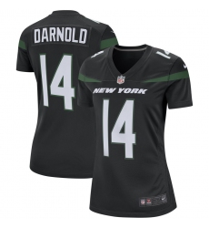 Women's New York Jets #14 Sam Darnold Nike Black Player Game Jersey