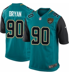 Men's Nike Jacksonville Jaguars #90 Taven Bryan Game Teal Green Team Color NFL Jersey