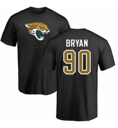 NFL Nike Jacksonville Jaguars #90 Taven Bryan Black Name & Number Logo T-Shirt