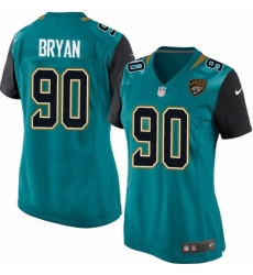 Women's Nike Jacksonville Jaguars #90 Taven Bryan Game Teal Green Team Color NFL Jersey