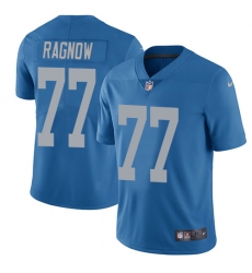 Men's Nike Detroit Lions #77 Frank Ragnow Blue Alternate Vapor Untouchable Limited Player NFL Jersey
