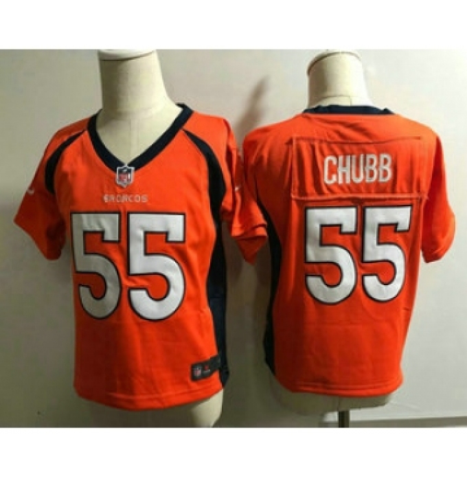Toddler Denver Broncos #55 Bradley Chubb Orange Team Color Stitched NFL Nike Game Jersey