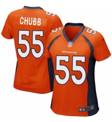 Women's Nike Denver Broncos #55 Bradley Chubb Game Orange Team Color NFL Jersey