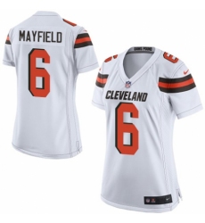 Women's Nike Cleveland Browns #6 Baker Mayfield Game White NFL Jersey