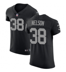 Men's Nike Oakland Raiders #38 Nick Nelson Black Team Color Vapor Untouchable Elite Player NFL Jersey