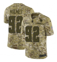 Men's Nike Minnesota Vikings #92 Jalyn Holmes Limited Camo 2018 Salute to Service NFL Jersey