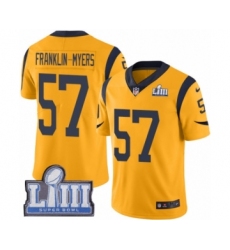 Youth Nike Los Angeles Rams #57 John Franklin-Myers Limited Gold Rush Vapor Untouchable Super Bowl LIII Bound NFL Jersey