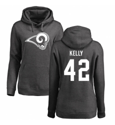NFL Women's Nike Los Angeles Rams #42 John Kelly Ash One Color Pullover Hoodie