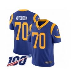 Men's Los Angeles Rams #70 Joseph Noteboom Royal Blue Alternate Vapor Untouchable Limited Player 100th Season Football Jersey