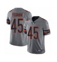 Men's Chicago Bears #45 Joel Iyiegbuniwe Limited Silver Inverted Legend Football Jersey